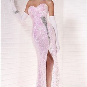 Pink Sequin Gown Size 4 NWT